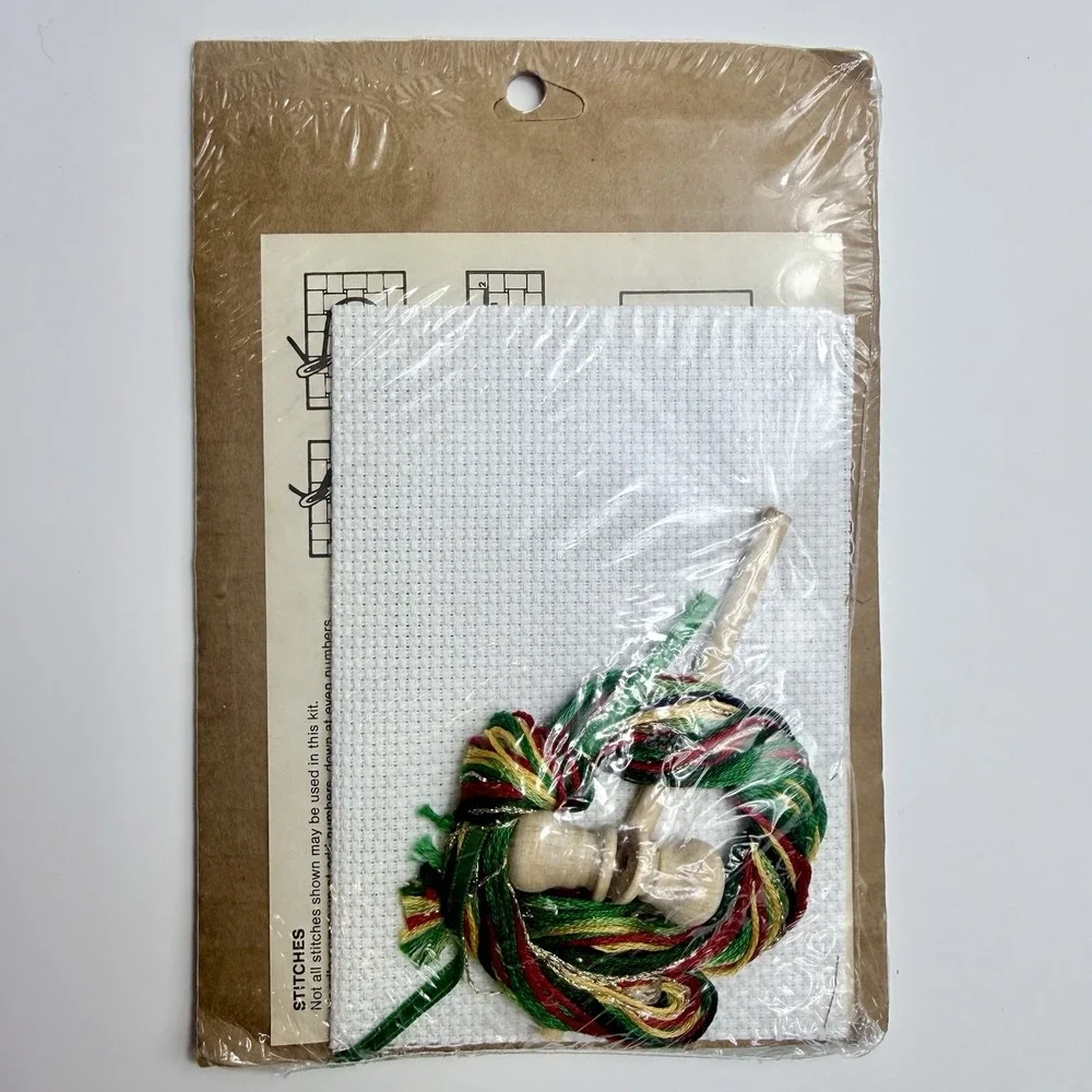 The New Berlin Co God Bless Us Every One Counted Cross Stitch Kit Wooden Dowel